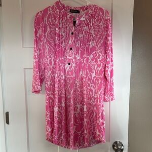 Reborn Pink and White Tunic Top